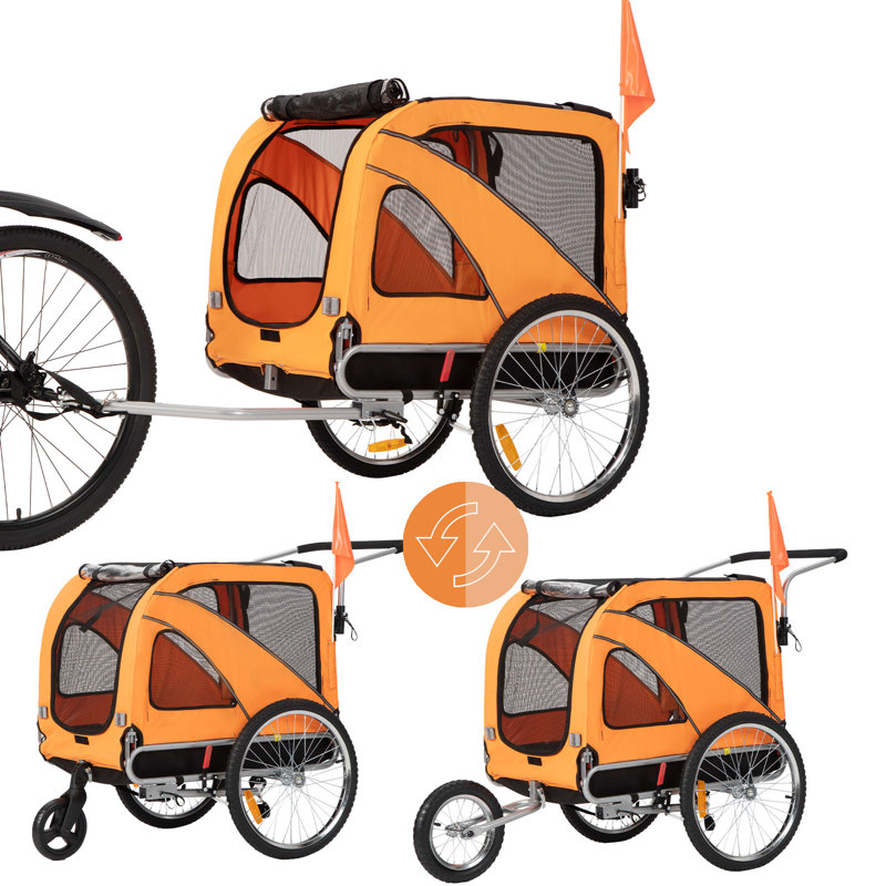 Sepnine 3 in 1 Dog Bicycle Trailer Dog Stroller and Dog Jogging Stroller Reviews Wayfair Canada